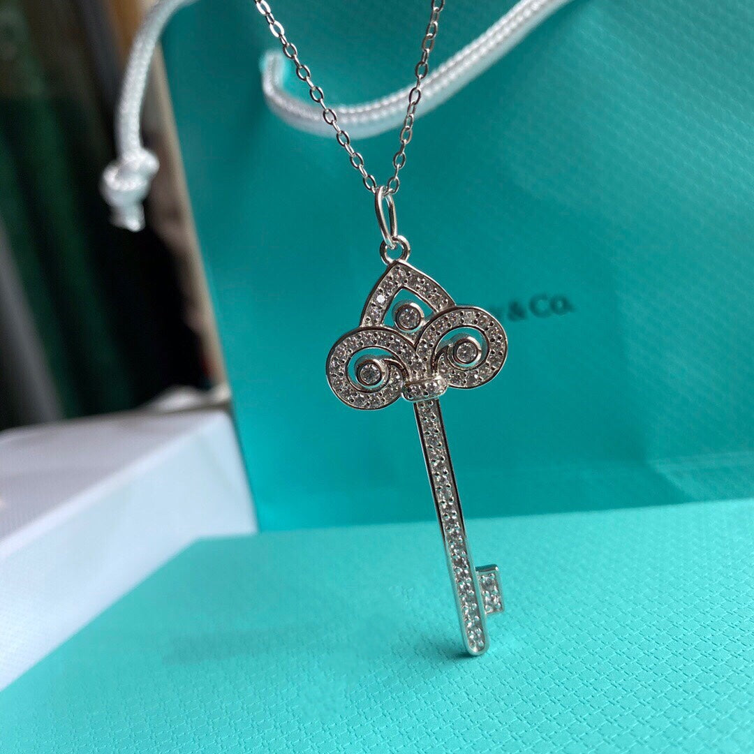 Tiffany Key Necklace Cubic Zirconia