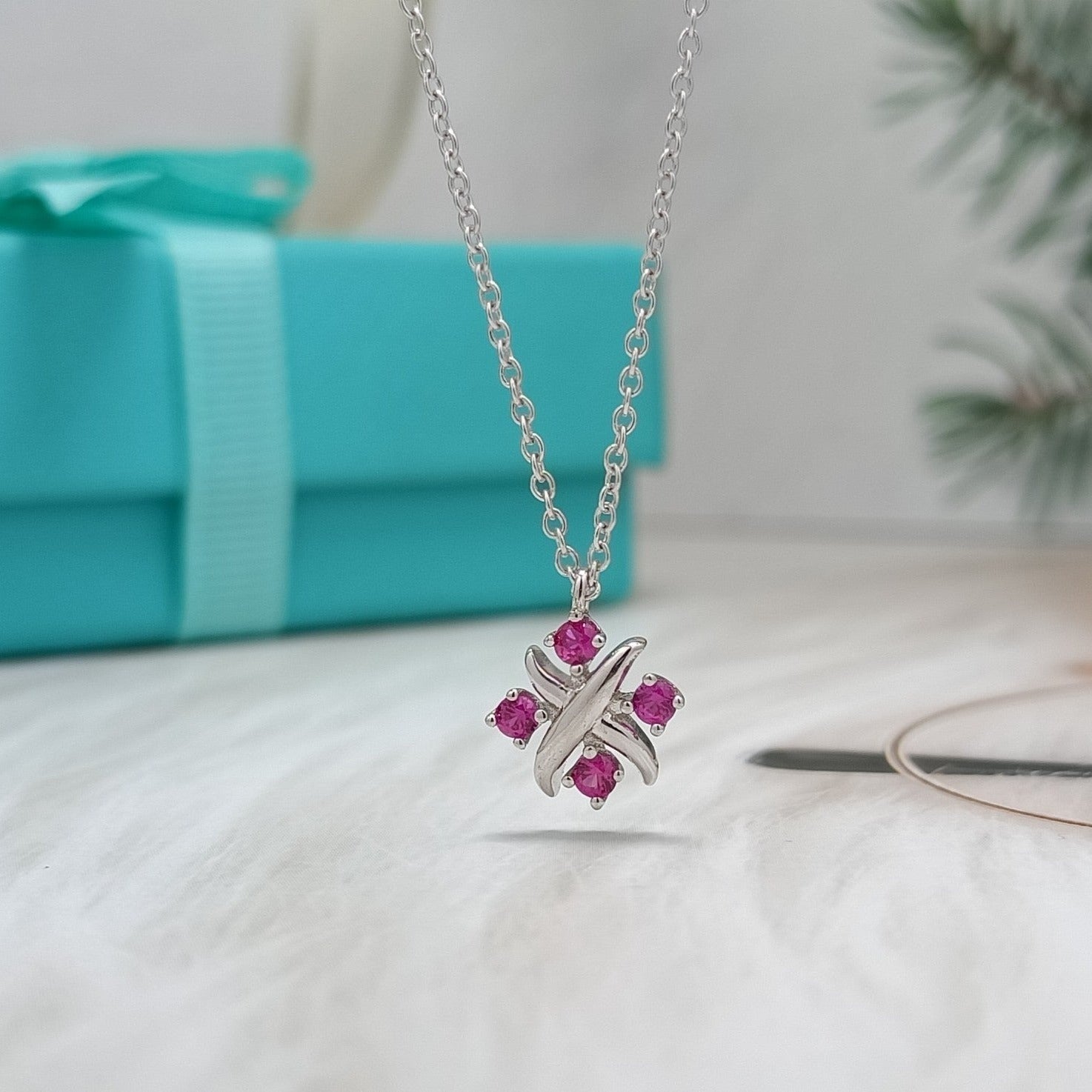 Tiffany Pinwheel Necklace Cubic Zirconia