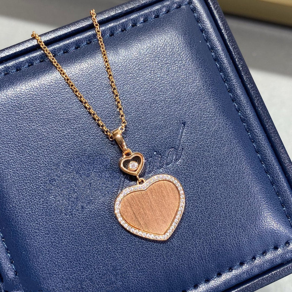 Chopard Happy Heart Gold Cubic Zirconia Necklace
