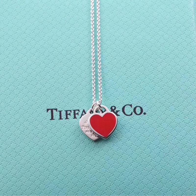 Red Double Heart Necklace