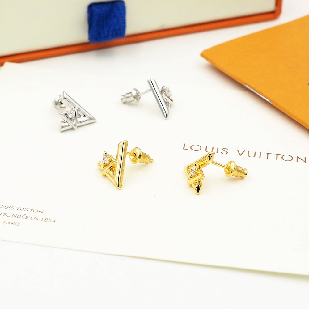 Louis Vuitton Volt One 18K Gold Earrings