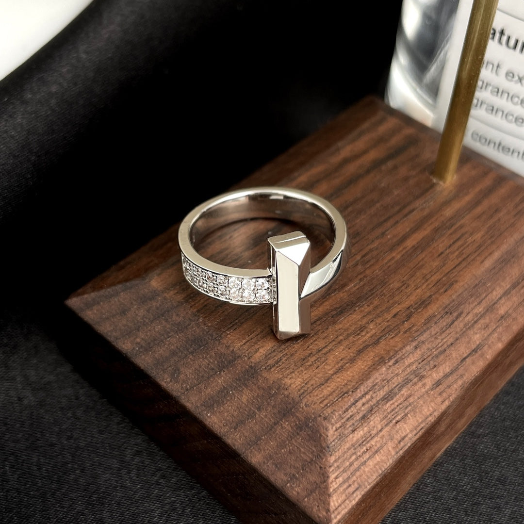 Tiffany T Wide Cubic Zirconia Ring