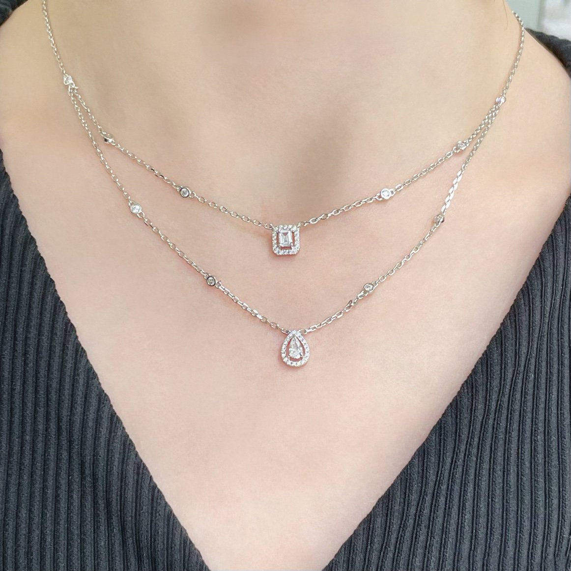 Messika My Twin 2 Row Cubic Zirconia Necklace