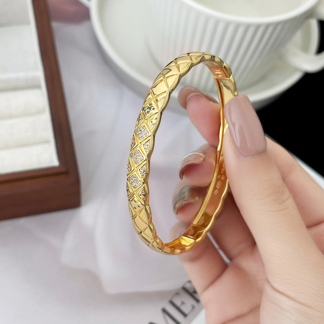 Chanel Crush Bracelet Quilted Cubic Zirconia