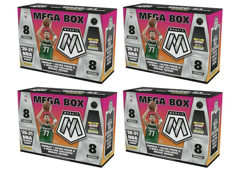 2020-21 Panini Mosaic Basketball Target Mega Box (Reactive Yellow Prizms) (8 Packs) 4x Lot