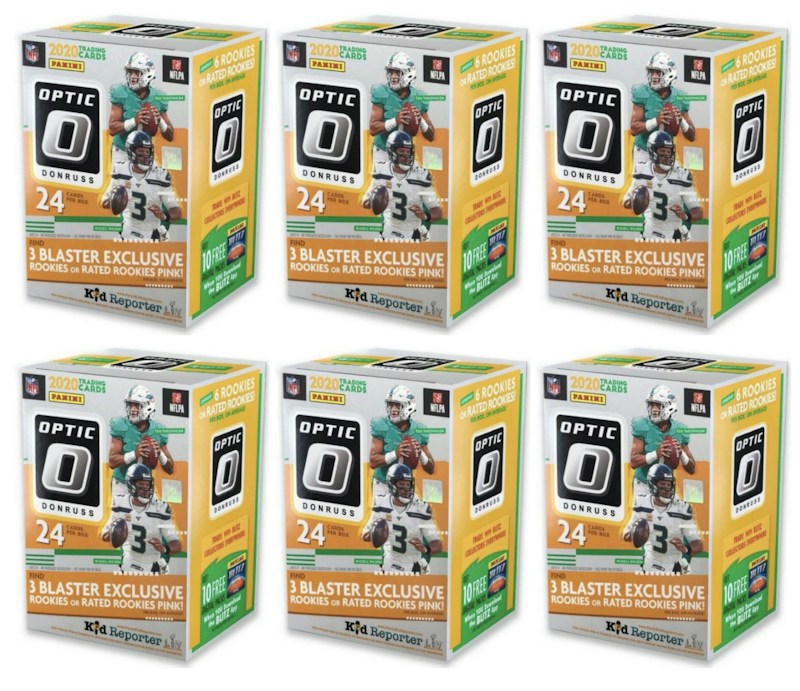 2020 Panini Donruss Optic Football Blaster Box (Pink Parallels) 6x Lot
