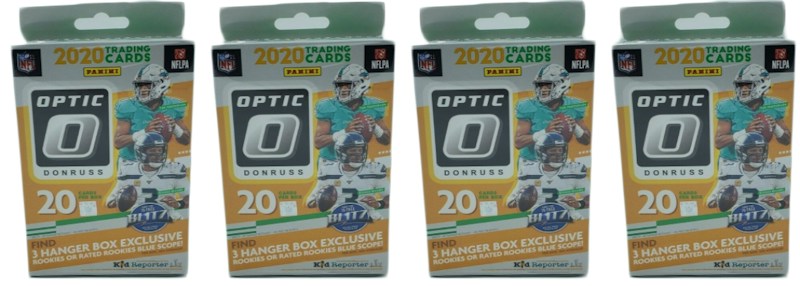 2020 Panini Donruss Optic Football Hanger Box (Blue Scope Parallels) 4x Lot