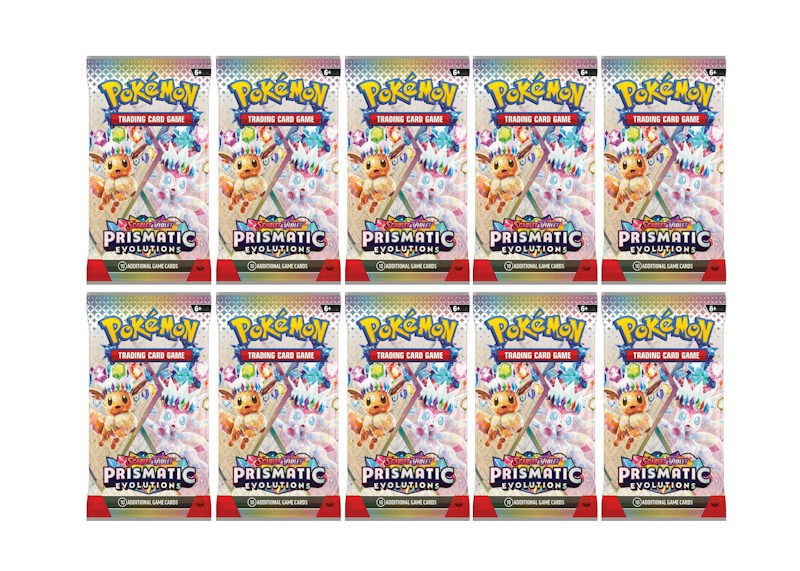 2024 Pokémon Scarlet & Violet Prismatic Evolution Booster Pack 10x Lot