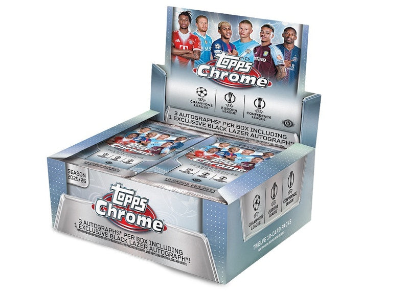2025/26 Topps Chrome UEFA Club Competitions Jumbo Box
