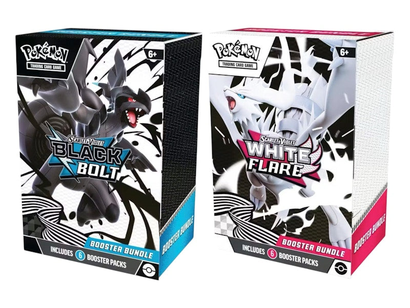 2025 Pokémon Scarlet & Violet Black Bolt & White Flare Booster Bundle