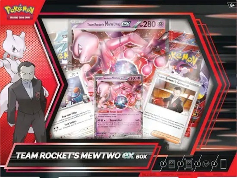 2025 Pokémon Scarlet & Violet Destined Rivals Team Rocket's Mewtwo EX Box