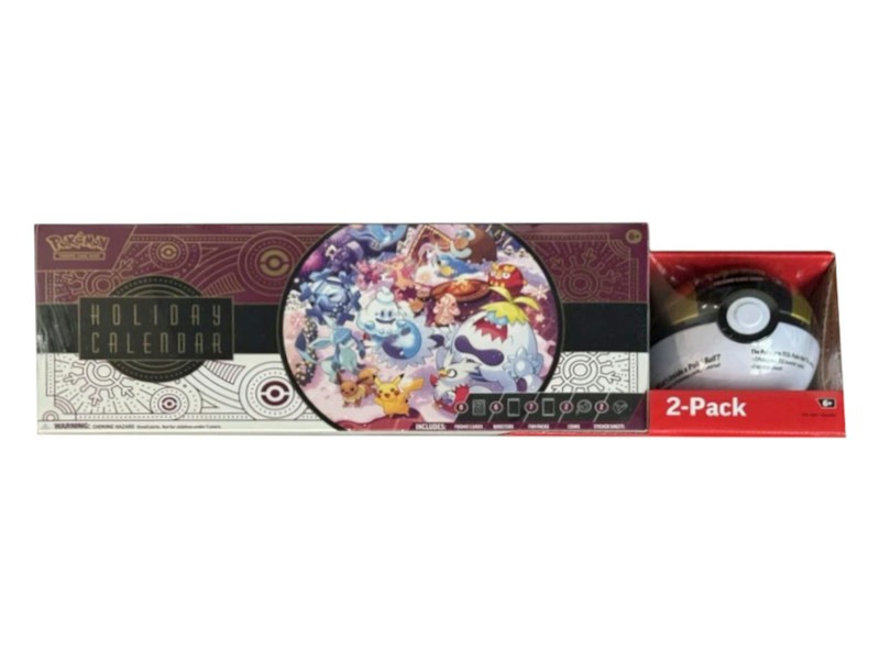 2025 Pokémon Scarlet & Violet Holiday Calendar + Pokeball Costco Bundle (Pokeball Color May Vary)