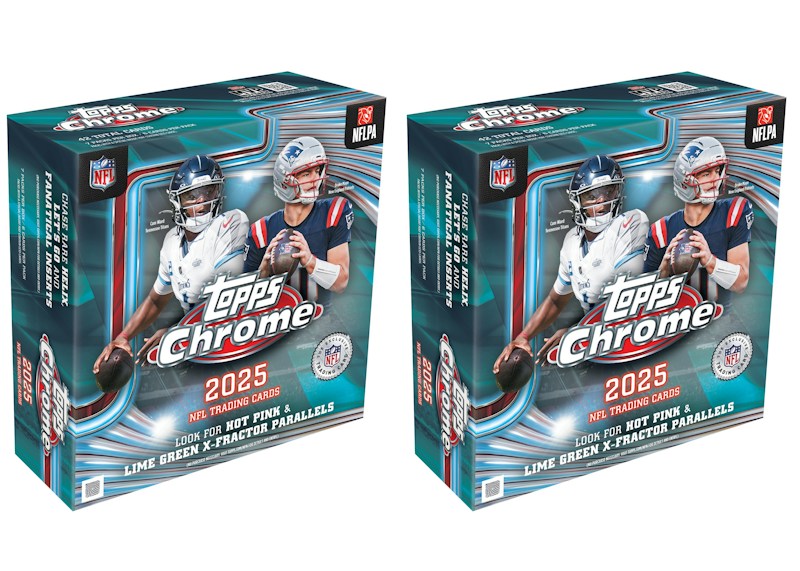 2025 Topps Chrome Football Mega Box 2x Lot