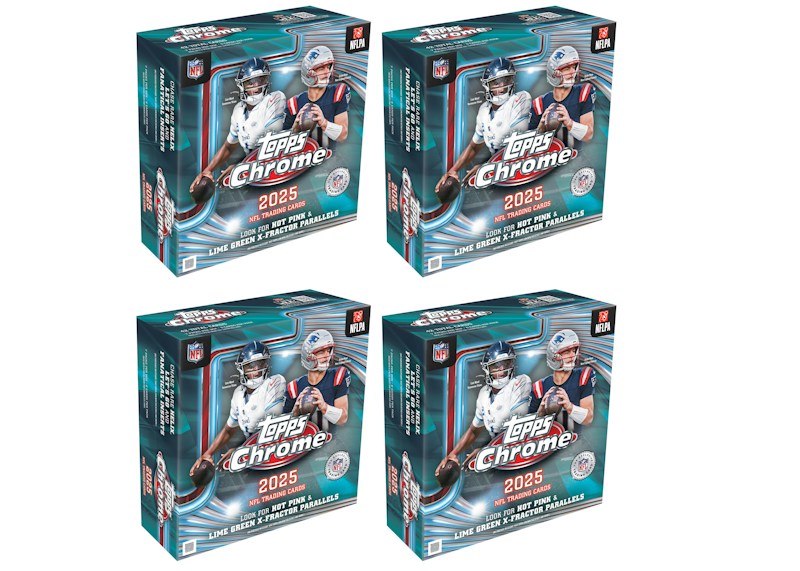 2025 Topps Chrome Football Mega Box 4x Lot