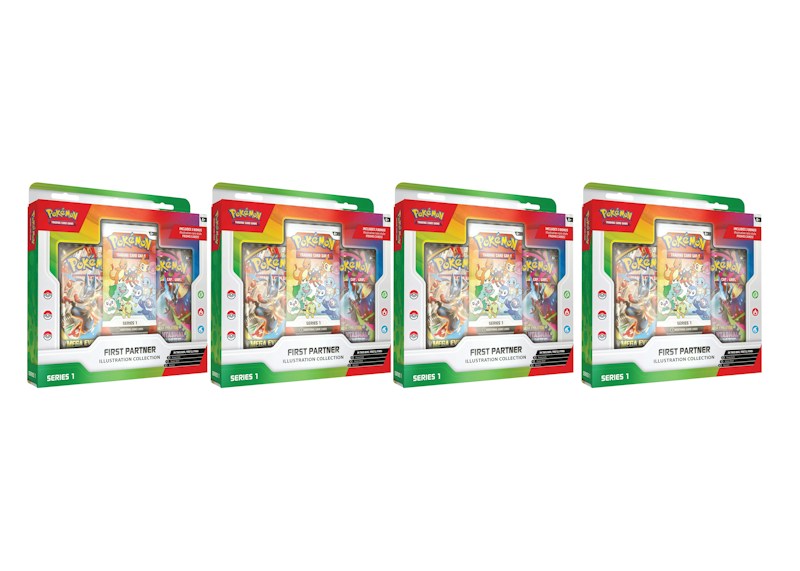 2026 Pokémon First Partner Illustration Collection Series 1 Box 4x Lot