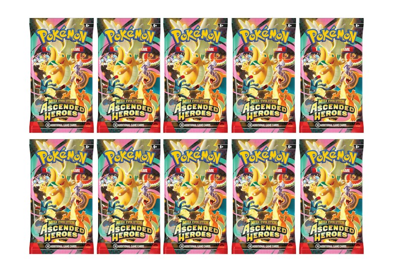 2026 Pokémon Mega Evolution Ascended Heroes Booster Pack 10x Lot