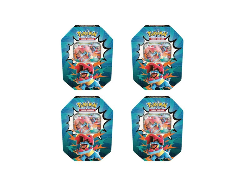 2026 Pokémon Mega Evolution Ascended Heroes Mega Feraligatr ex Tin 4x Lot
