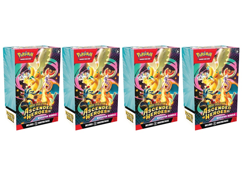 2026 Pokémon Mega Evolution Ascended Heroes Booster Bundle 4x Lot