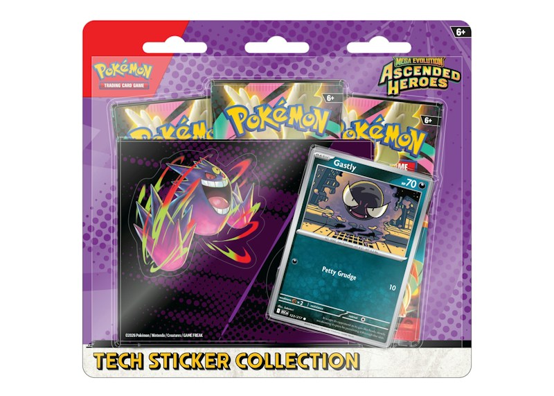 2026 Pokémon Mega Evolution Ascended Heroes Gastly Tech Sticker Collection