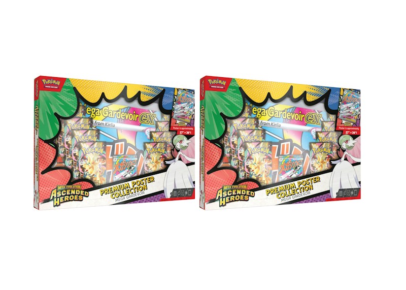 2026 Pokémon Mega Evolution Ascended Heroes Mega Gardevoir Premium Poster Collection 2x Lot