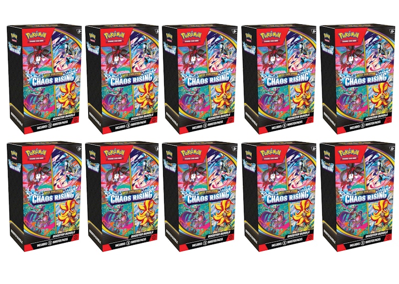 2026 Pokémon Mega Evolution Chaos Rising Booster Bundle 10x Lot