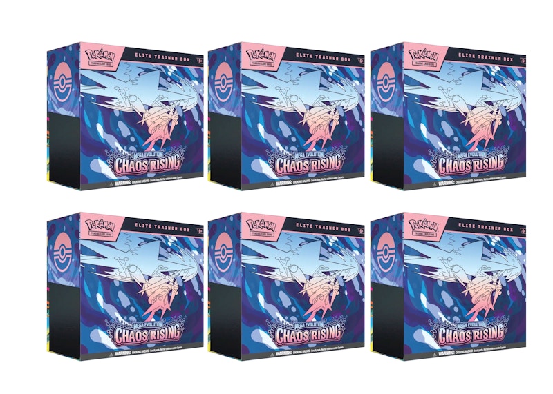 2026 Pokémon Mega Evolution Chaos Rising Elite Trainer Box 6x Lot