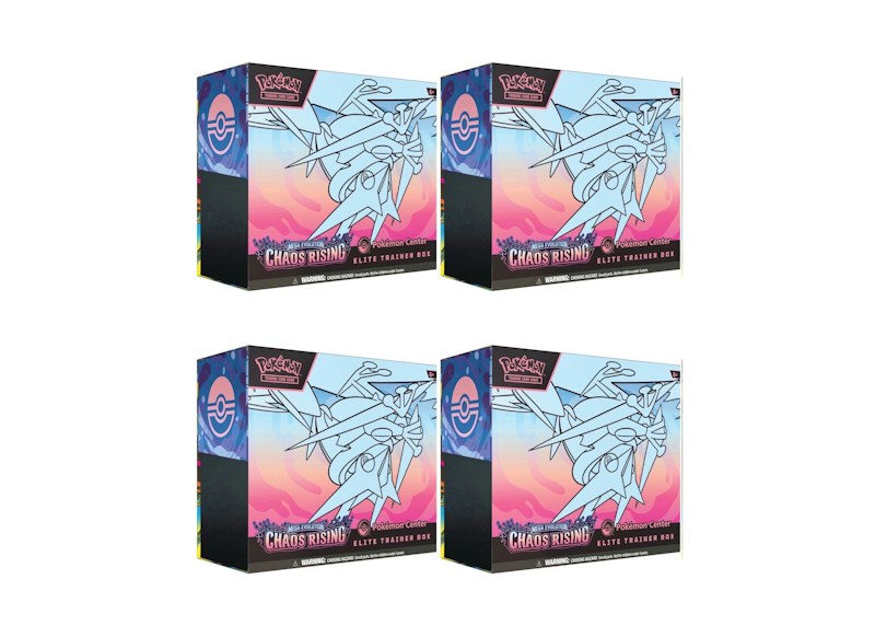 2026 Pokémon Mega Evolution Chaos Rising Pokemon Center Elite Trainer Box 4x Lot