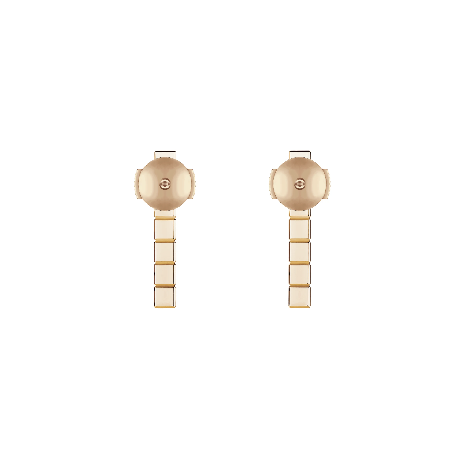 Chopard Ice Cube Pink Gold Diamonds Earrings