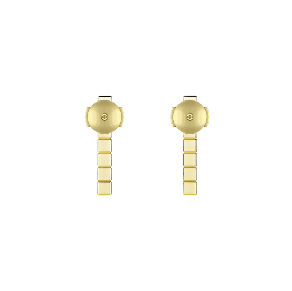 Chopard Ice Cube Gold Diamonds Earrings