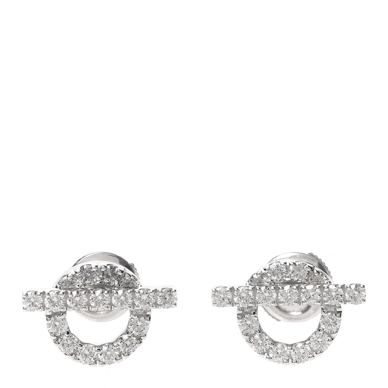 Hermes Echappee Mini Cubic Zirconia Stud Earrings