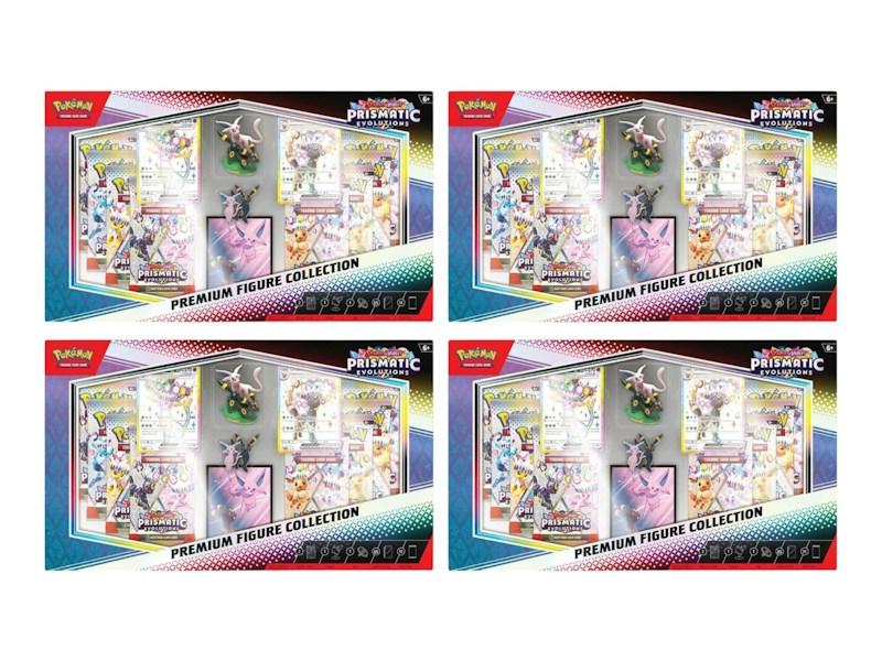 Pokémon Scarlet & Violet Prismatic Evolution Premium Figure Collection Box 4x Lot