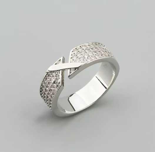 Chaumet Liens Evidence Pink Gold Cubic Zirconia Paved Ring