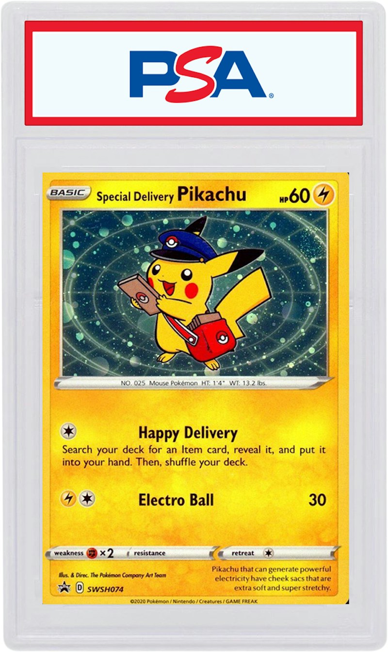Special Delivery Pikachu 2020 Pokemon TCG Sword & Shield Store Opening Promos (PSA or BGS Graded)