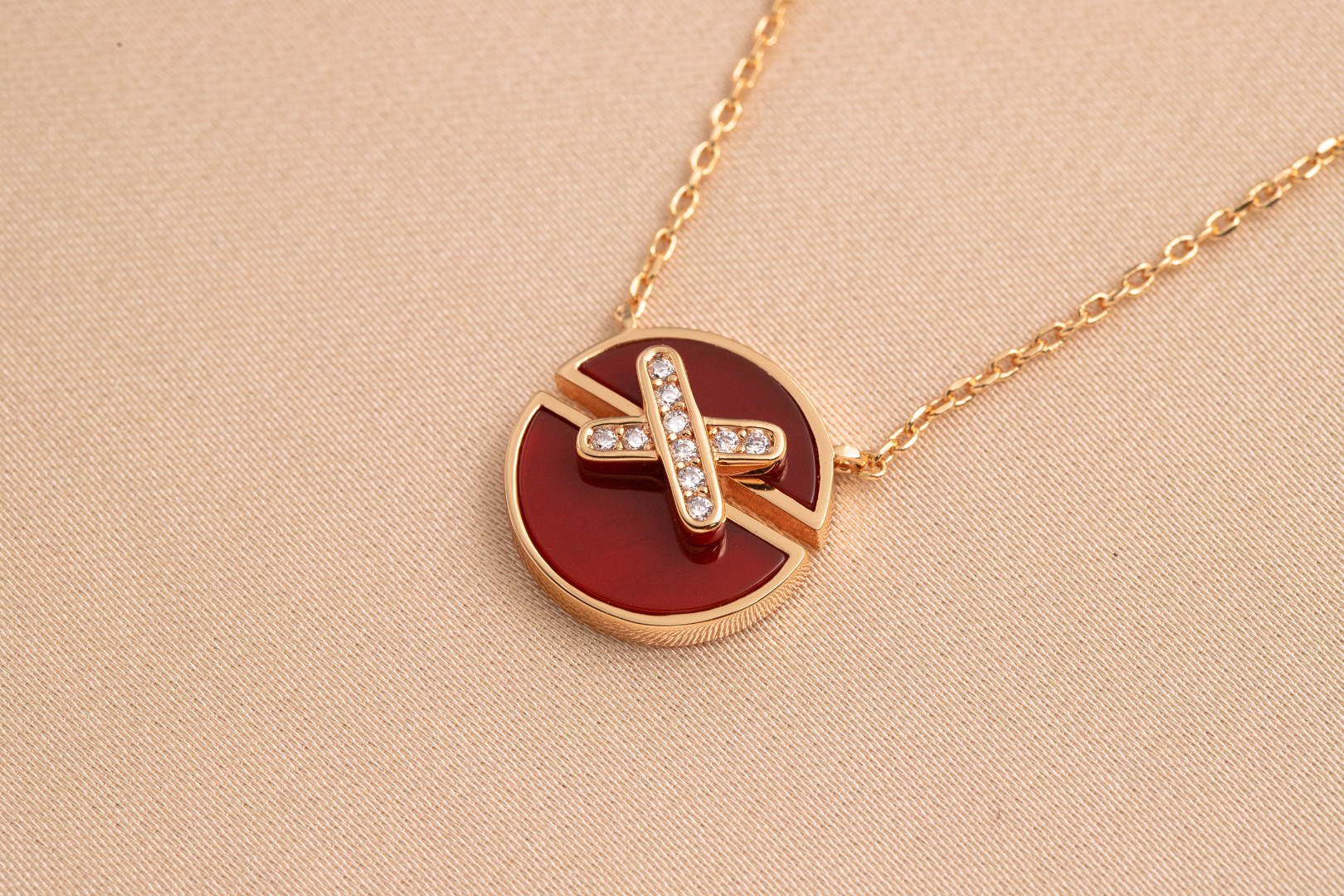 Chaumet Jeux de Pink Gold Cubic Zirconia Necklace