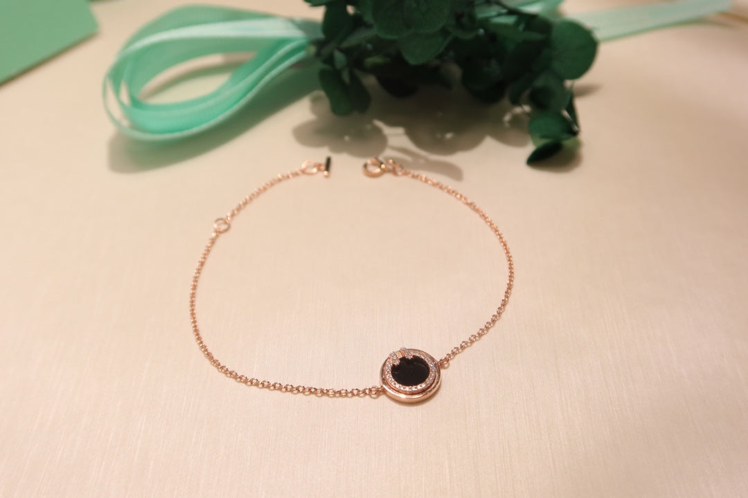 Tiffany Cubic Zirconia Circle Pink Gold Bracelet