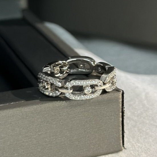 Messika Move Uno Ring Paved Silver Cubic Zirconia