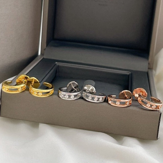 Messika Creoles Move Classique Cubic Zirconia Earrings