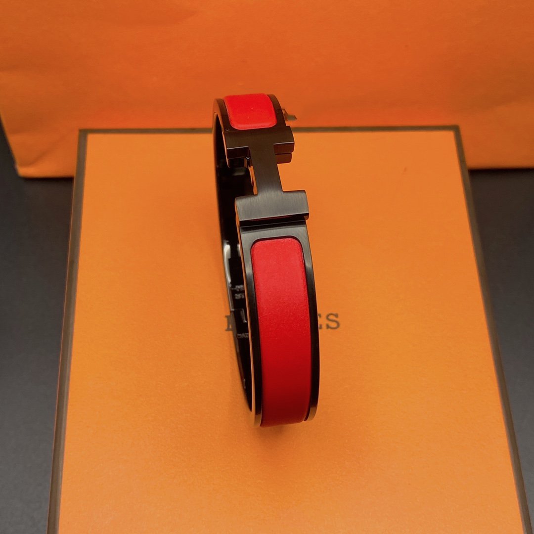 Hermes Clic HM So Black Red Bracelet