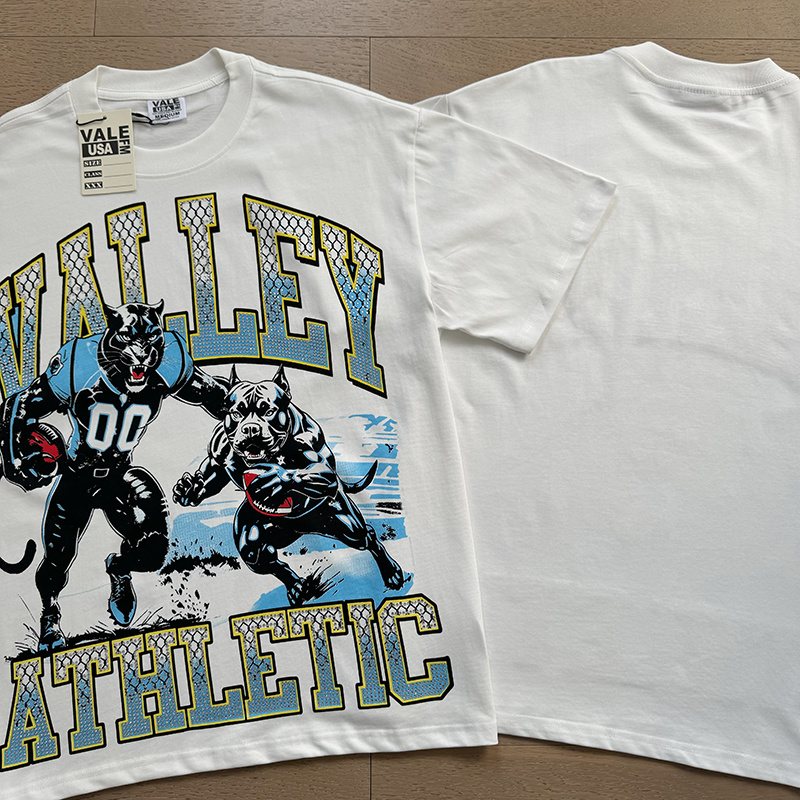 VALE USA Athletic Crest Rhinestone Graphic T-Shirt — context