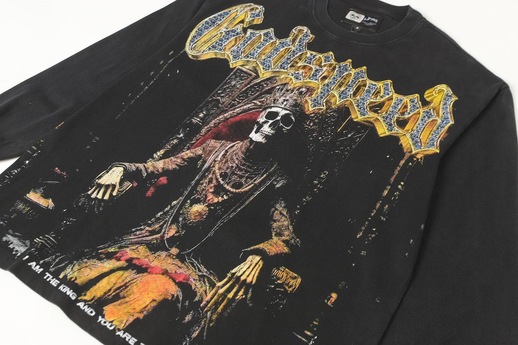 Godspeed Out of Many One Skeleton Graphic Long-Sleeve T-Shirt — front