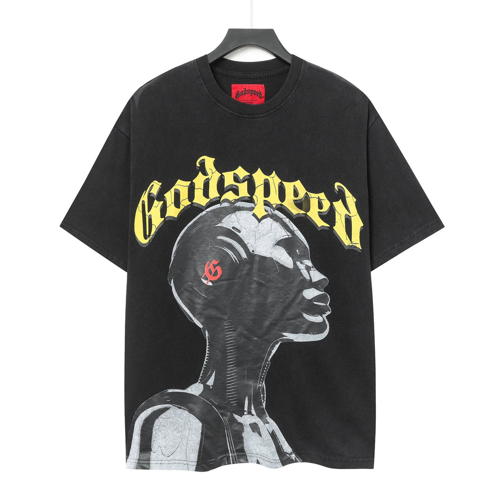 Godspeed Out of Many One Washed Black Graphic T-Shirt — hero