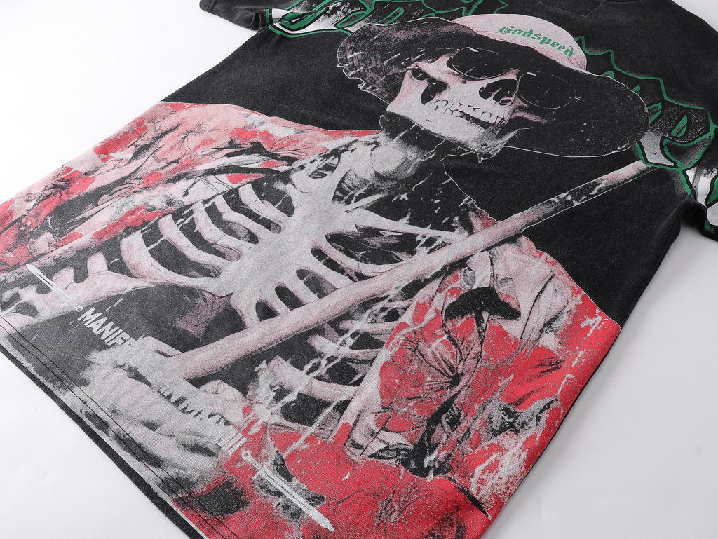 Godspeed Skeleton Graphic Short-Sleeve T-Shirt — detail