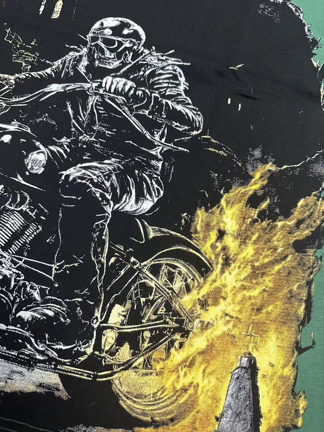 Godspeed Motorcycle Graphic T-Shirt — detail