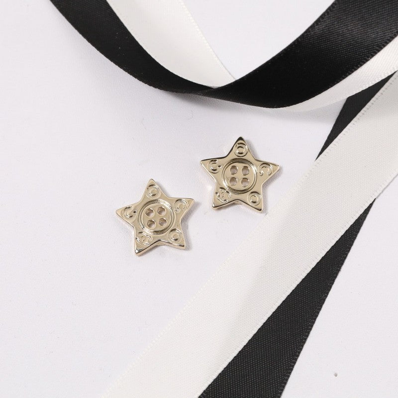 Chanel Star Gold 18K Gold Earrings