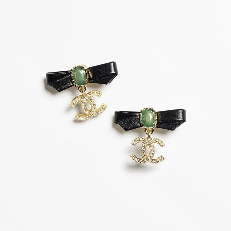 Chanel Bow 18K Gold Earrings
