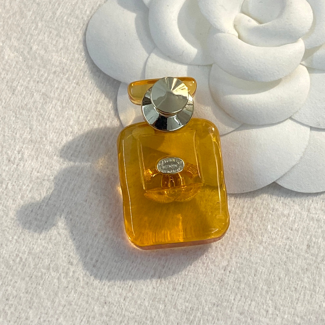 Chanel Perfume Color Bottle 18K Gold Brooch