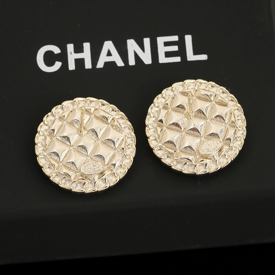 Chanel Strass 18K Gold Earrings