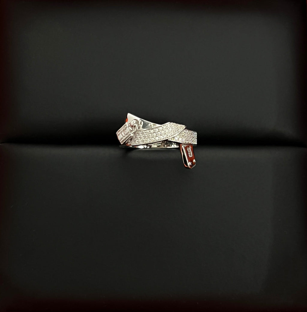 Hermes Kelly Gavroche Diamonds 18K Gold Ring