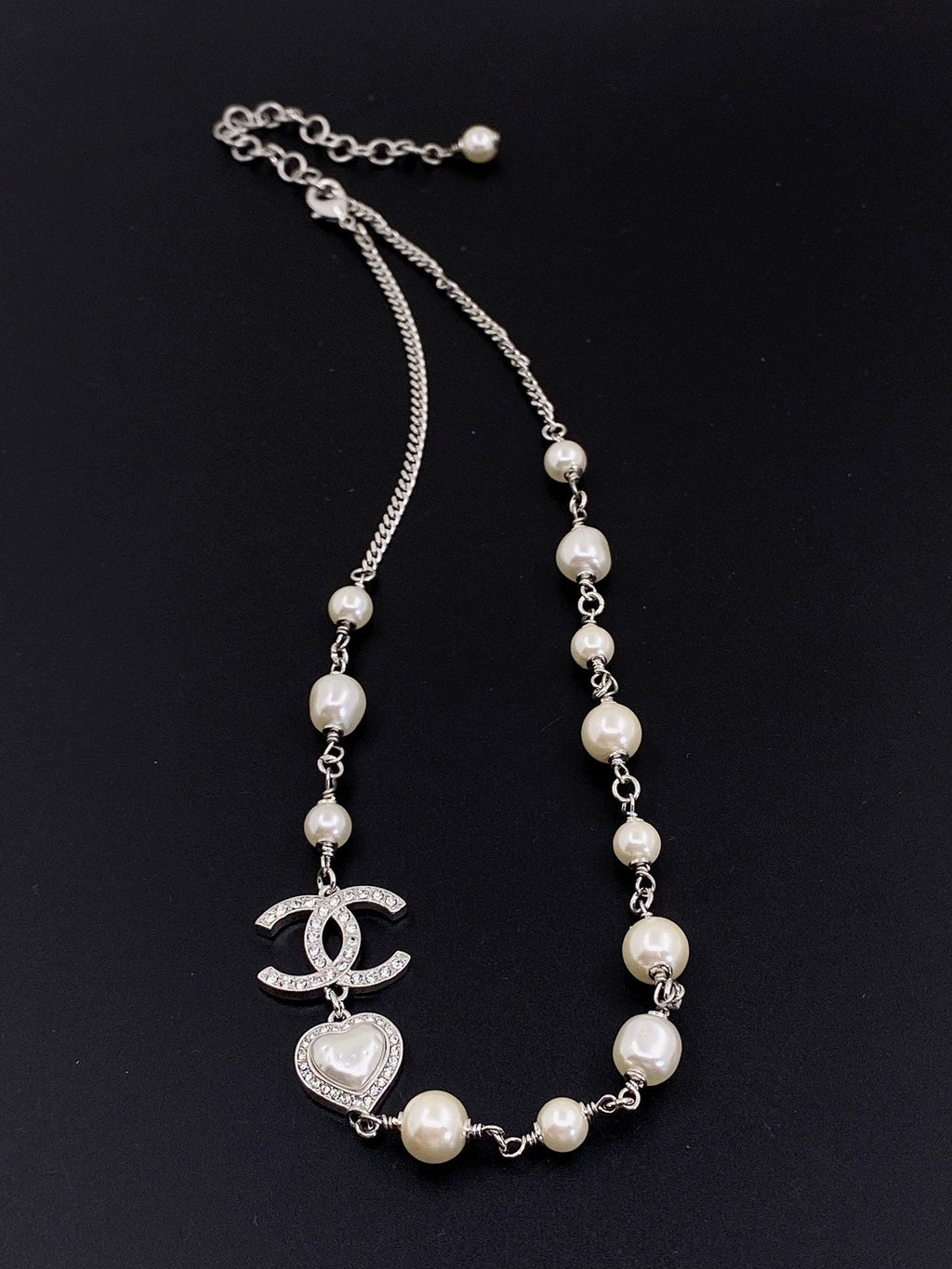 Pearls Crystals 18K Gold Necklace