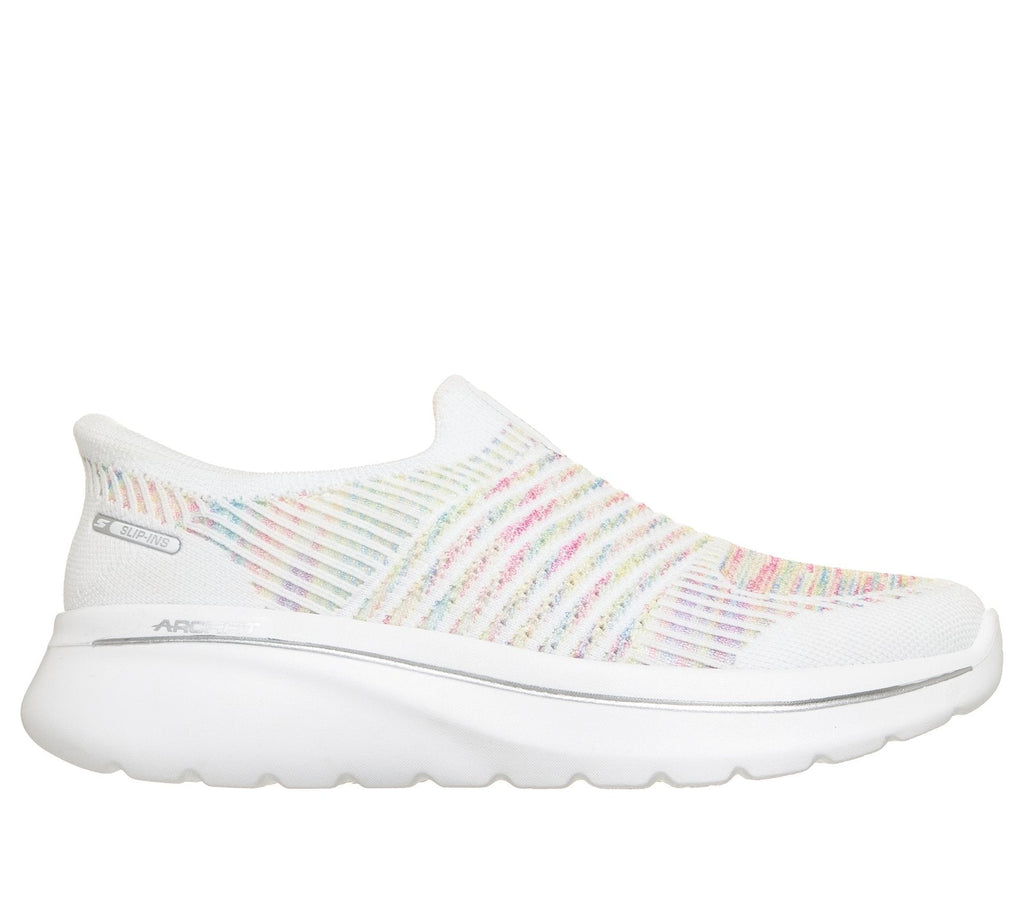 Skechers Slip-ins Relaxed Fit: GO WALK Arch Fit N-Joy - Valerie, WHITE / MULTI